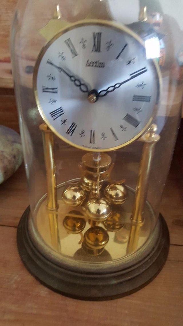 Preview of the first image of Glass dome table clock. Haller of West Germany for sale..