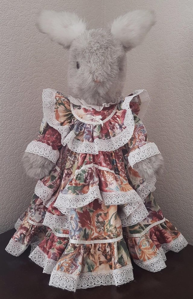 Preview of the first image of Beautiful Weighted Dressed Standing Rabbit.