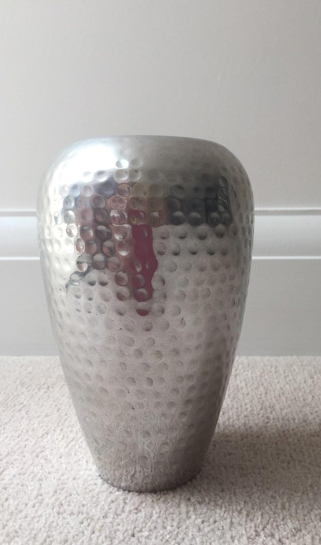 Preview of the first image of Hammered aluminium Vase.
