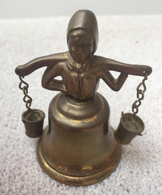 Preview of the first image of Brass Milking Maid hand bell.