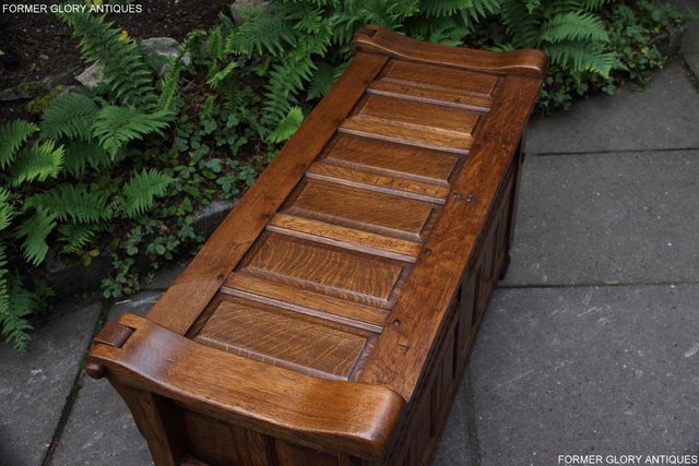 Image 19 of RUPERT NIGEL GRIFFITHS OAK BLANKET TOY BOX RUG CHEST STAND