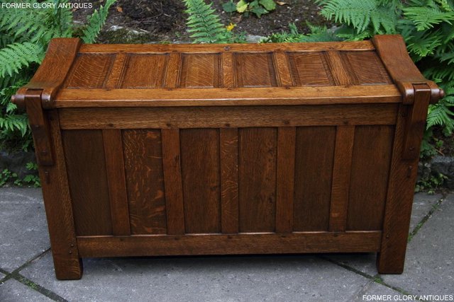 Image 21 of RUPERT NIGEL GRIFFITHS OAK BLANKET TOY BOX RUG CHEST STAND