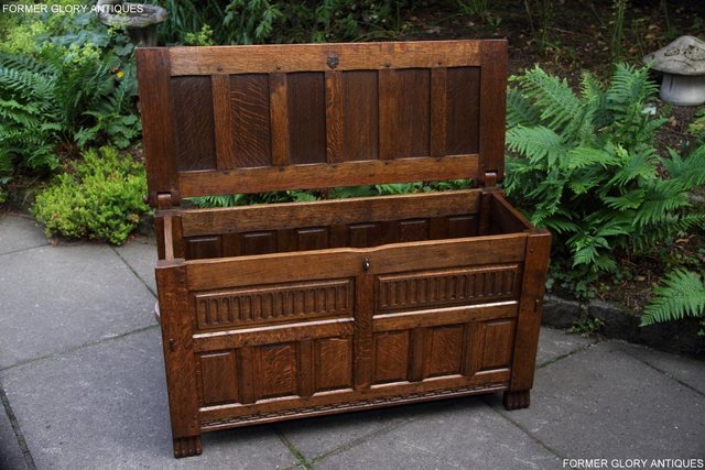 Image 23 of RUPERT NIGEL GRIFFITHS OAK BLANKET TOY BOX RUG CHEST STAND