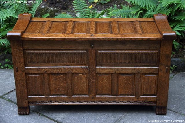 Image 27 of RUPERT NIGEL GRIFFITHS OAK BLANKET TOY BOX RUG CHEST STAND