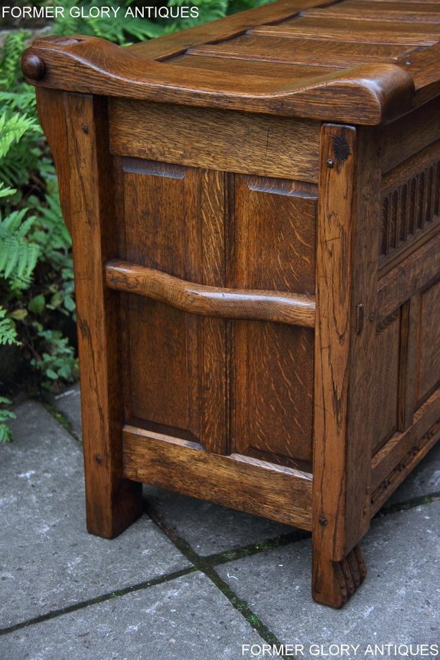 Image 33 of RUPERT NIGEL GRIFFITHS OAK BLANKET TOY BOX RUG CHEST STAND