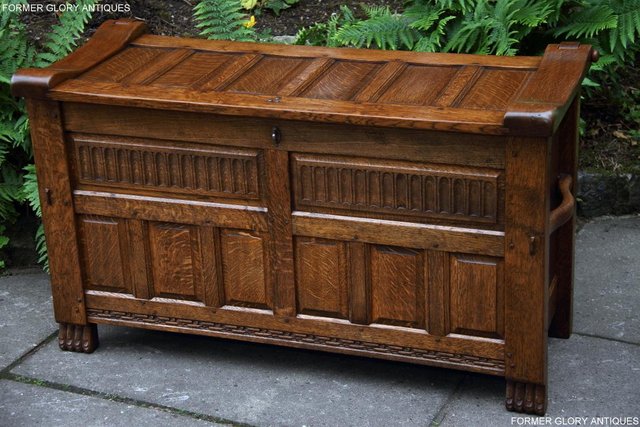 Image 42 of RUPERT NIGEL GRIFFITHS OAK BLANKET TOY BOX RUG CHEST STAND