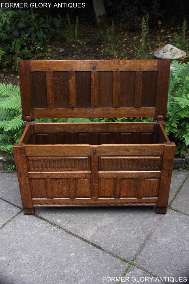 Image 43 of RUPERT NIGEL GRIFFITHS OAK BLANKET TOY BOX RUG CHEST STAND