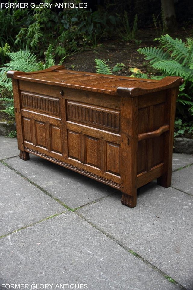 Image 60 of RUPERT NIGEL GRIFFITHS OAK BLANKET TOY BOX RUG CHEST STAND