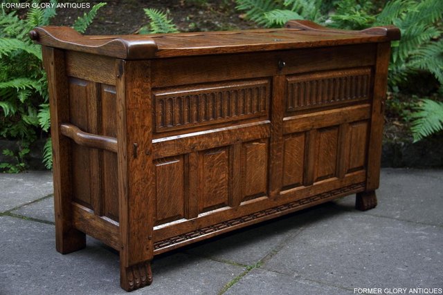 Image 63 of RUPERT NIGEL GRIFFITHS OAK BLANKET TOY BOX RUG CHEST STAND