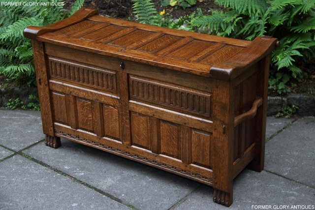 Image 65 of RUPERT NIGEL GRIFFITHS OAK BLANKET TOY BOX RUG CHEST STAND