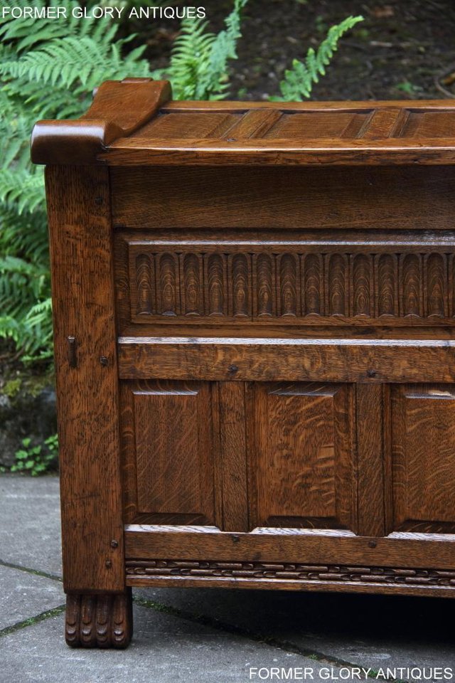 Image 66 of RUPERT NIGEL GRIFFITHS OAK BLANKET TOY BOX RUG CHEST STAND