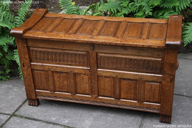 Image 82 of RUPERT NIGEL GRIFFITHS OAK BLANKET TOY BOX RUG CHEST STAND