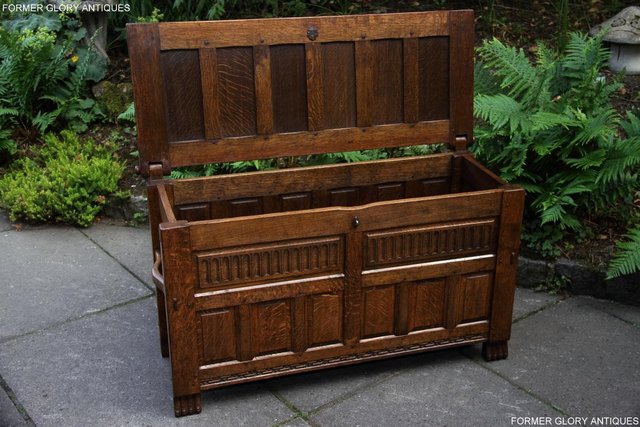 Image 86 of RUPERT NIGEL GRIFFITHS OAK BLANKET TOY BOX RUG CHEST STAND