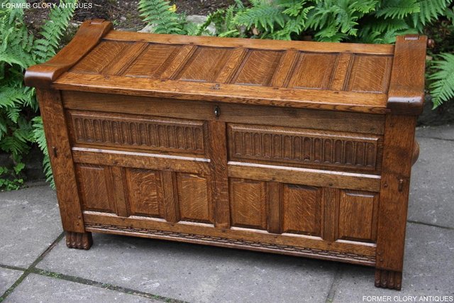Image 103 of RUPERT NIGEL GRIFFITHS OAK BLANKET TOY BOX RUG CHEST STAND