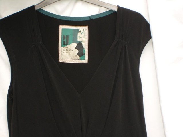 Image 3 of BETTY JACKSON Black/Grey Dress – Size 12