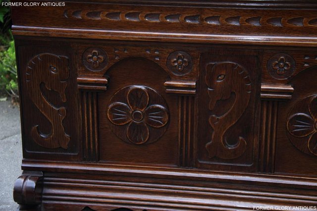 Image 15 of A JAYCEE OLD CHARM OAK HALL SEAT SETTLE MONKS BENCH CHEST