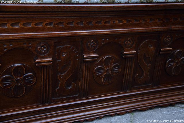 Image 36 of A JAYCEE OLD CHARM OAK HALL SEAT SETTLE MONKS BENCH CHEST