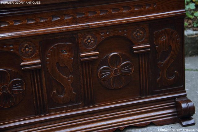 Image 73 of A JAYCEE OLD CHARM OAK HALL SEAT SETTLE MONKS BENCH CHEST