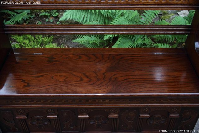 Image 90 of A JAYCEE OLD CHARM OAK HALL SEAT SETTLE MONKS BENCH CHEST