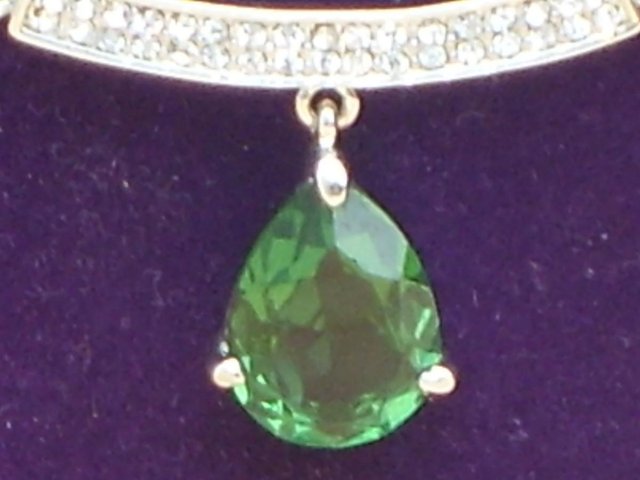 Image 2 of Costume Necklace With White/Green Stones