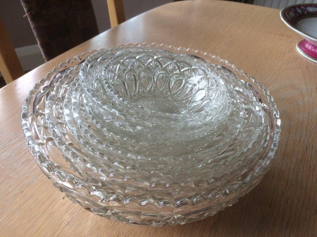 Preview of the first image of Set of 7 Vintage Glass Bowls.