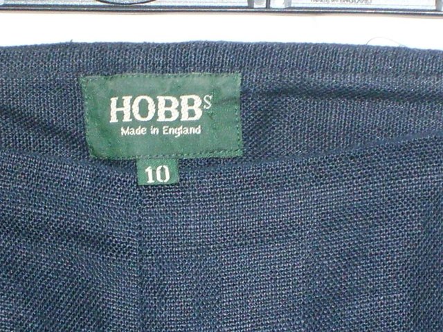 Image 2 of HOBBS Black Linen Wide Leg Trousers – Size 10