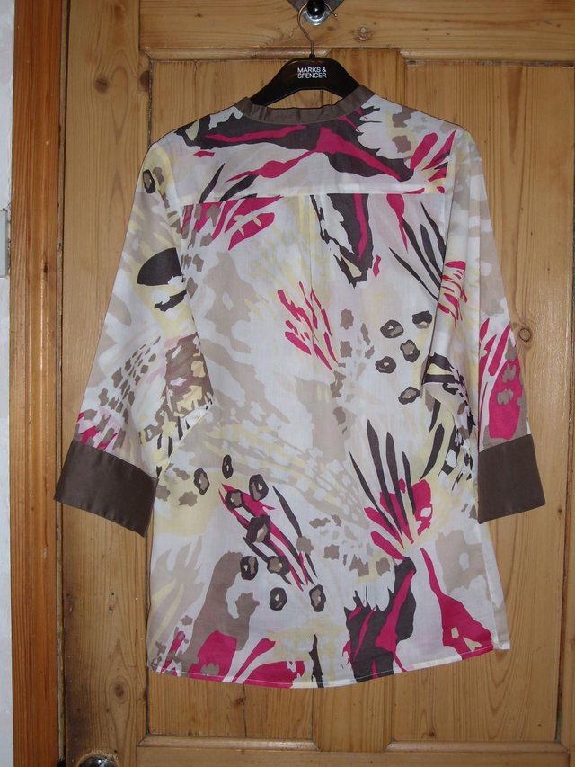 Image 3 of OLSEN Abstract Print Tunic Top – Size 10