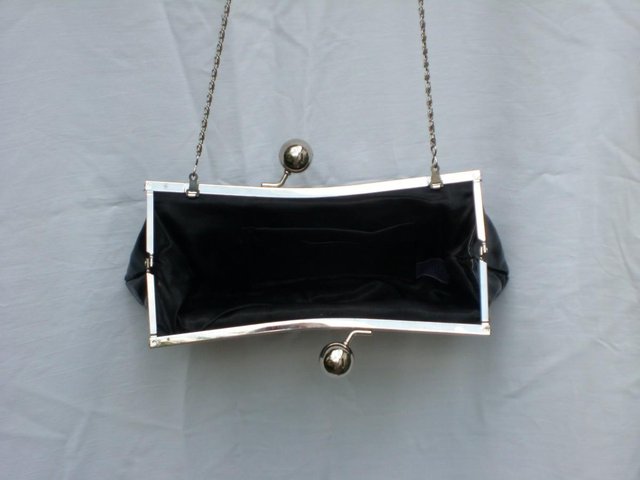 Image 2 of ACCESSORIZE Black Ball Snap Top Handbag/Clutch
