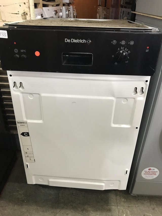 Preview of the first image of DE DIETRICH 45CM SEMI-INTEGRATED 9 PLACE SETTINGS DISHWASHER.