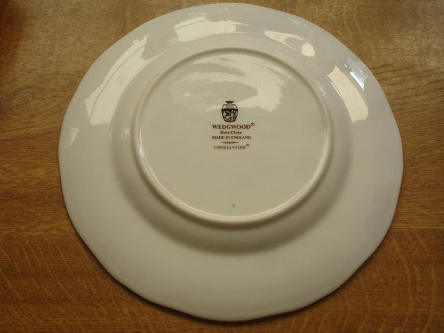 Preview of the first image of WEDGWOOD CONSTANTINE 8in PLATES - SET OF 4.