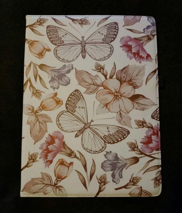 Preview of the first image of Ipad Pro Floral And Butterfly Swivel Case.