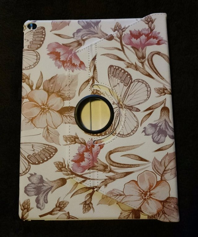 Image 2 of Ipad Pro Floral And Butterfly Swivel Case