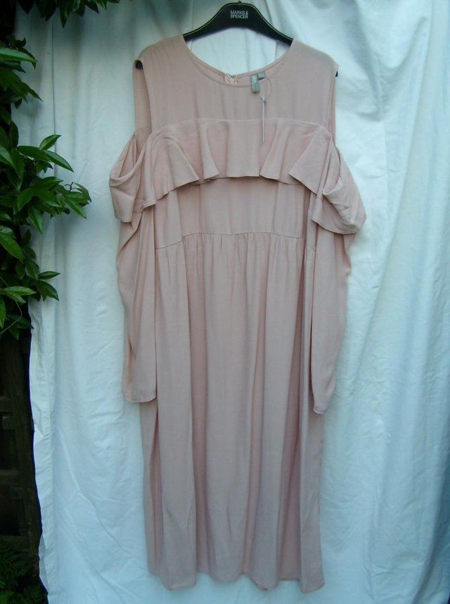 Preview of the first image of ASOS Pink Maxi Maternity Dress – Size 18 – NEW!.