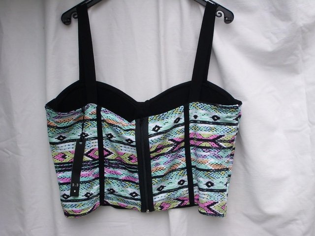 Image 3 of DAMNED DELUX Aztec Bra Top–Size 14–NEW!