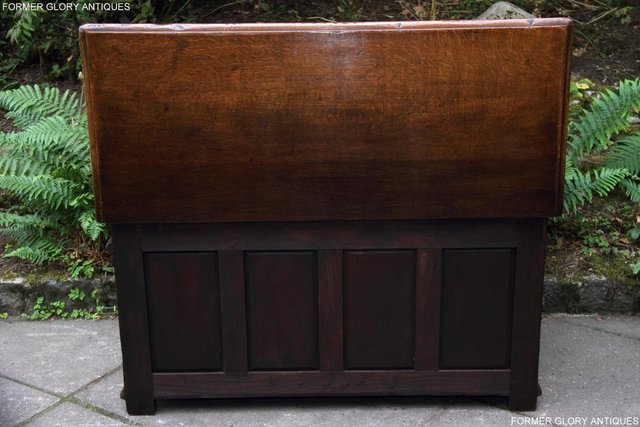 Image 9 of TITCHMARSH & GOODWIN OAK BLANKET TOY BOX DOWER CHEST COFFER