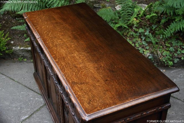 Image 19 of TITCHMARSH & GOODWIN OAK BLANKET TOY BOX DOWER CHEST COFFER