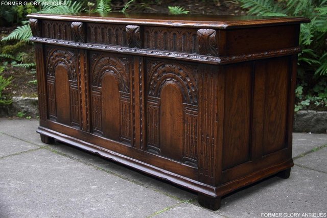 Image 71 of TITCHMARSH & GOODWIN OAK BLANKET TOY BOX DOWER CHEST COFFER