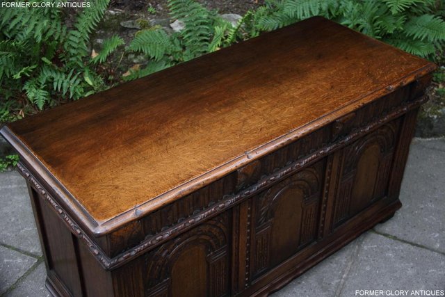 Image 72 of TITCHMARSH & GOODWIN OAK BLANKET TOY BOX DOWER CHEST COFFER