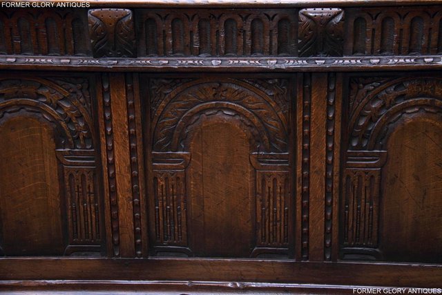 Image 82 of TITCHMARSH & GOODWIN OAK BLANKET TOY BOX DOWER CHEST COFFER