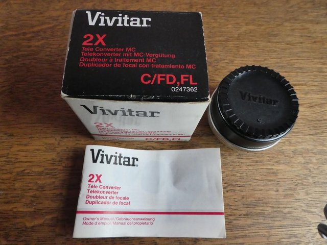 Preview of the first image of Vivitar x 2 Teleconverter to fit Canon FD.