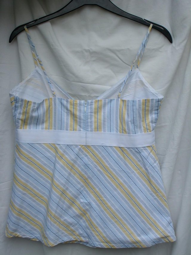 Image 3 of CREW CLOTHING CO Striped Cotton Top–Size 14