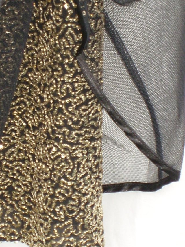 Image 2 of MONSOON Black Midi Sequin Dress–Size 12-NEW!