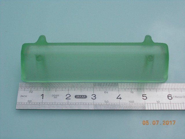 Image 3 of Vintage Green Glass Footed Trough