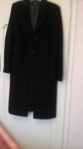 Preview of the first image of M & S Coat Ladies Wool Size 14 Black.