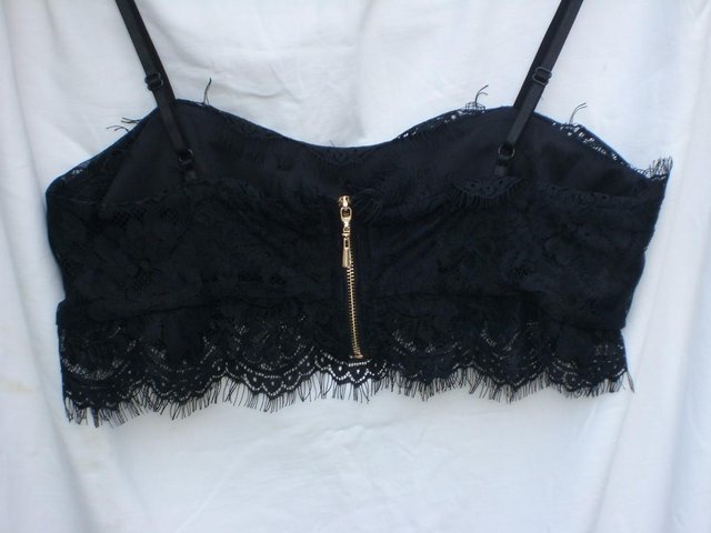 Image 3 of Cute ISASSY Black Lace Bra Top – Size 8-10 - NEW