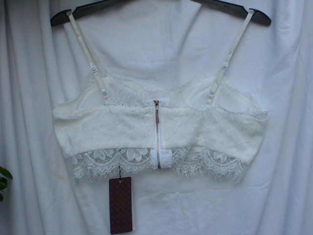 Image 3 of Cute ISASSY White Lace Bra Top – Size 8-10 - NEW