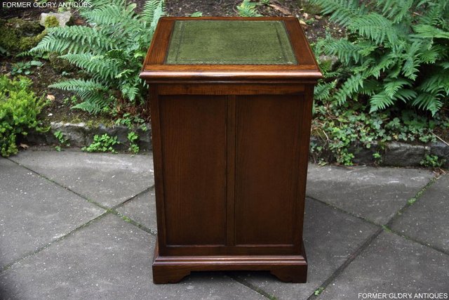 Image 14 of AN OLD CHARM LIGHT OAK WRITING DESK FILING CABINET TABLE