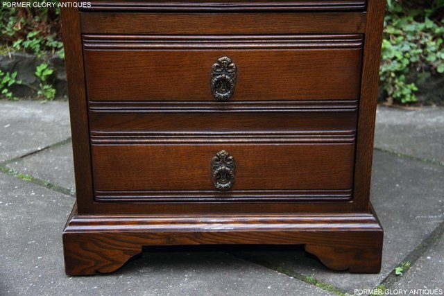 Image 24 of AN OLD CHARM LIGHT OAK WRITING DESK FILING CABINET TABLE