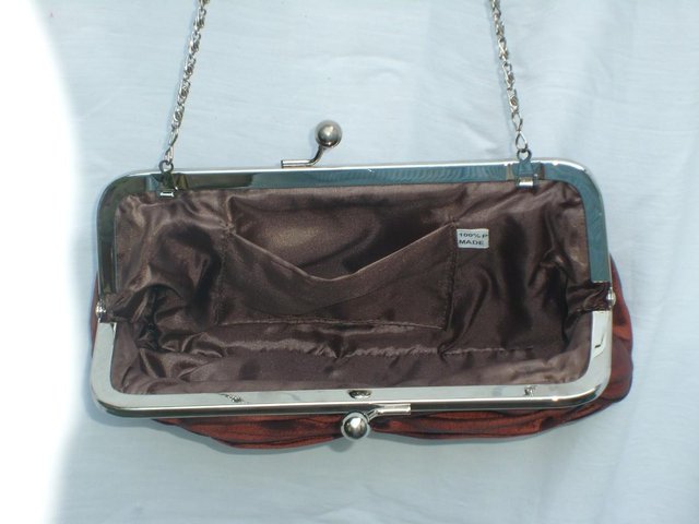 Image 2 of Two Tone Bronze Handbag With Diamante NEW!