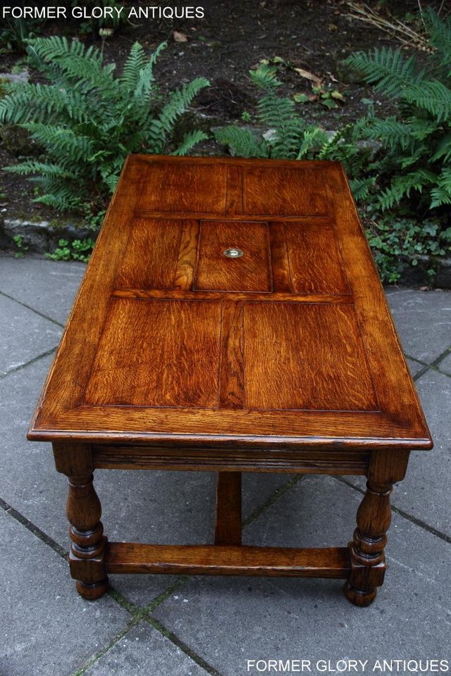 Image 6 of TITCHMARSH & GOODWIN STYLE OAK COFFEE TEA GAMES TABLE STAND